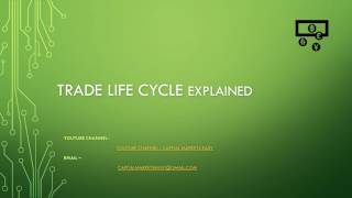 Trade Life Cycle explained [upl. by Nylear568]