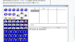 Parabel  Berechnung des yWerts eines Punktes TABLE 9I3  10II1 [upl. by Shaikh898]