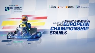 FIA karting European Championship 2024 KZKZ2KZ2 Masters  Round 1 Motorland Aragon Saturday [upl. by Leahey]