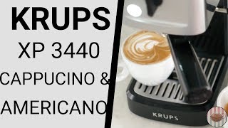 Krups XP 3440 Home Espresso Machine  Cappuccino amp Americano [upl. by Vaenfila129]