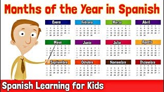 Months of the Year in Spanish  Spanish Learning for Kids [upl. by Neras]