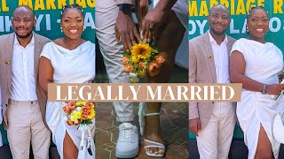 OUR INTIMATE COURT WEDDING VLOG  BECOMING A MRS  IKOYI MARRIAGE REGISTRY  WEDDING PHOTOSHOOT [upl. by Tarttan918]