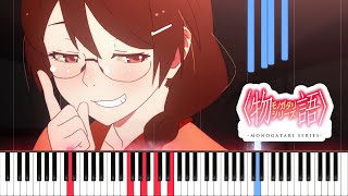 Suteki Meppou  Monogatari OST Piano Cover  Sheet Music 4K [upl. by Cicenia]