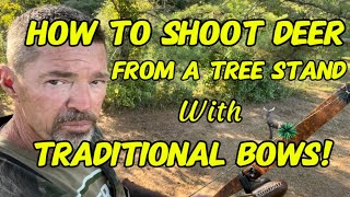 How To Shoot Deer From A Tree Stand With Traditional Bows [upl. by Martainn466]