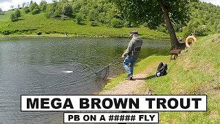 243 Catching a PB Brownie 🐟 Big Rainbows amp Blue Trout 🐟 Fly Fishing UK [upl. by Esbensen]