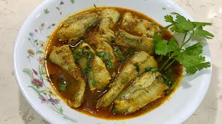 Bumbal curry  bombay duck curry by apna desi khana [upl. by Adlay]