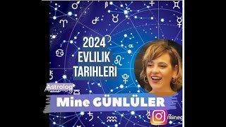 2024 EVLİLİK İÇİN UYGUN VE DİKKAT EDİLMESİ GEREKEN TARİHLER [upl. by Eded]