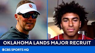 Elite RB Prospect Gavin Sawchuk commits to Oklahoma Exclusive Interview  CBS Sports HQ [upl. by Silda]