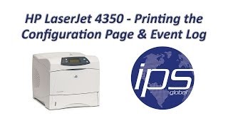 HP 4350  Printing the Configuration Page amp Event Log incl 4200 4250 4300 [upl. by Aihtekal]