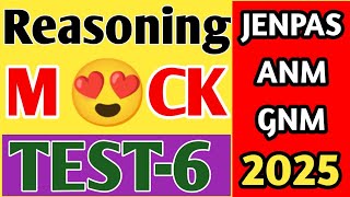 JENPAS UGANM GNM Preparation 2025 II logical Reasoning Class06 JENPAS II Reasoning for Jenpas Ug [upl. by Peer]