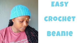 How to Crochet a ribbed beanie  Simple crochet hat [upl. by Yursa187]