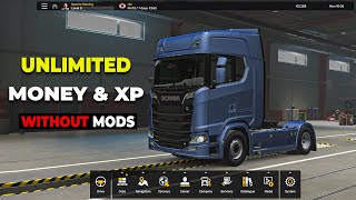 How to Increase Money and Xp in Euro Truck Simulator 2  Without mods  For All ETS 2 Version [upl. by Domph]