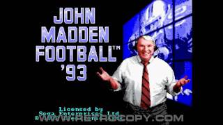 John Madden Football 93 Sega Genesis  Mega Drive Intro [upl. by Alric]