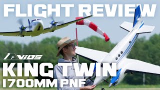 Avios PNF KingTwin 1700 SportsScale Executive Turboprop Airplane 1700mm  Flight Review [upl. by Alidus]