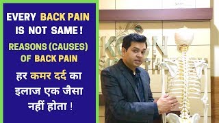 Reasons for Back Pain Every Back Pain Is Not Sameहर कमर दर्द एक जैसा नहीं होता।कमर दर्द की वजह [upl. by Edrock885]