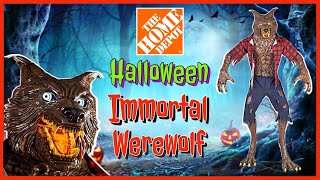 Home Depot 95Ft Immortal Werewolf Halloween 2022 Animatronic Prop Unboxing Speed Build amp Demo [upl. by Ahsakal]