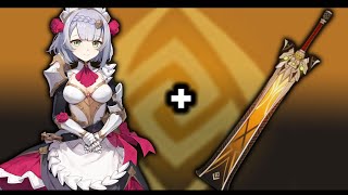 Genshin Impact New Claymore Lithic Blade on Noelle With A Liyue Only Team [upl. by Anotal638]