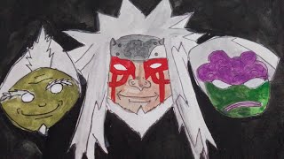 JIRAIYA 👹 SAGE MODE 💥 EASY DRAWING STEP BY STEP TUTORIAL art drawing naruto jiraiya [upl. by Mccutcheon85]