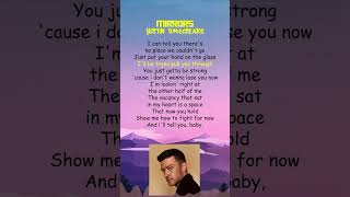 Justin Timberlake  Mirrors Lyrics shorts [upl. by Atteynad]