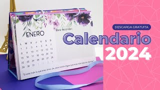 ✂ Hacer un CALENDARIO 2024  Descargable gratis [upl. by Javier735]