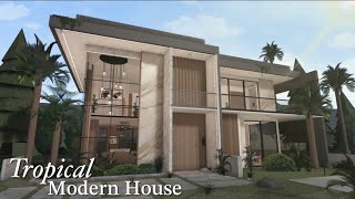 Bloxburg Tropical Modern House  Roblox Bloxburg  Speedbuild [upl. by Laumas]