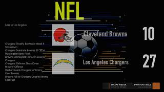 NFL Cleveland Browns vs Los Angeles Chargers [upl. by Esidarap898]