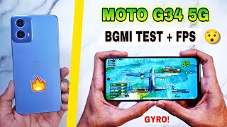 Moto G34 5G Bgmi Pubg Test Graphics setting  Moto g34 5g bgmi battery drain test  Gyro delay [upl. by Gulgee663]