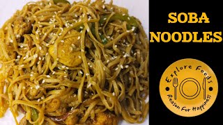 Chicken Soba noodles recipe CHICKEN YAKISOBA Buckwheat Noodles Recipe explorefoods trending [upl. by Aihsekel374]