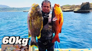 SPEARFISHING PHILIPPINES  RED BASS  LAST DAY IN CALAYAN ISLAND  MEL SPEARFISHING TV [upl. by Furtek]