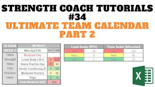 Ultimate Team Calendar Part 2 RPE amp Time Colors  Strength Coach Tutorials  DSMStrength [upl. by Notgnillew572]