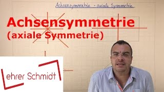 Achsensymmetrie axiale Symmetrie  Geometrie  Mathematik  Lehrerschmidt [upl. by Anialad741]