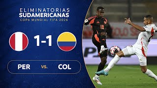 PERÚ vs COLOMBIA 11  RESUMEN  ELIMINATORIAS SUDAMERICANAS  FECHA 7 [upl. by Airetas]