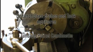 Distanzhülsen drehen und Tank montieren [upl. by Einahpehs615]