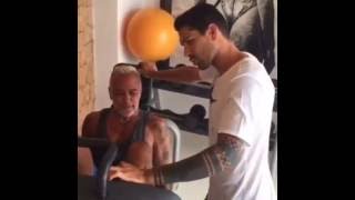 Allenamento domenicale per Marco Borriello con Gianluca Vacchi pt 2 [upl. by Ahsirpac]