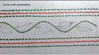 Hand Embroidery Stitches For Beginners Border Embroidery Design New Embroidery Stitches Tutorial [upl. by Leuams758]