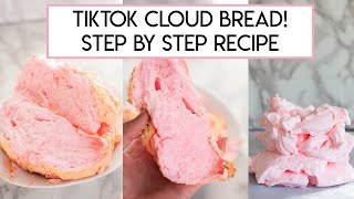 TikTok Cloud Bread Recipe Step by Step Instructions [upl. by Llerrom366]