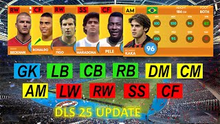 DLS 25  TOP 5 BEST LEGENDS AT EVERY POSITION IN DLS 25 🤯 [upl. by Zeba495]