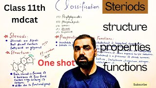 Steriods  Classiffication of lipids  Class 11  mdcat  in urdu hindi [upl. by Andrej]