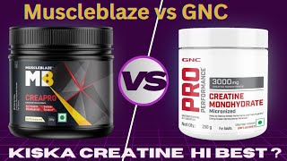 MuscleBlaze CREAPRO vs GNC Creatine Monohydrate  Which Ones Better [upl. by Odlavu]