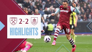 West Ham 22 Burnley  Ings Secures Late Equaliser  Premier League Highlights [upl. by Tiga]