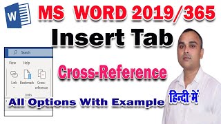 Cross Reference in MS Word  Insert Tab Cross reference [upl. by Landon]