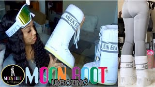 Authentic Moon Boots Unboxing  PERFECT WinterSnow Boots [upl. by Ylrebmi]