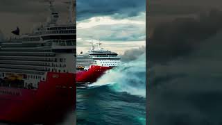 Can the Cruise Ship Handle This Massive Wave massivewave scaryocean cruiseliner [upl. by Kimitri]