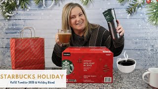 Starbucks Coffee and Tea Refill Tumbler and Starbucks Holiday Blend [upl. by Bronson]