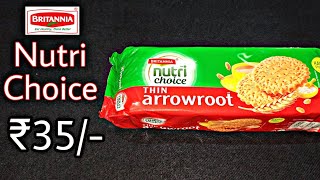 Britannia nutri choice biscuitThin arrowrootHonest review in hindi 🇮🇳 [upl. by Etnemelc]