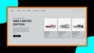 HTML CSS Project for Beginners Build a Nike Website Using HTML amp CSS [upl. by Kattie]