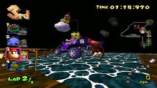 N64 Banshee Boardwalk  Mario Kart Double Dash Gamecube Custom Course 150cc Peach amp Diddy Kong [upl. by Flagler]