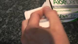 Unboxing Aloe Dent Whitening Fluoride Free Toothpaste HD [upl. by Kimberley782]