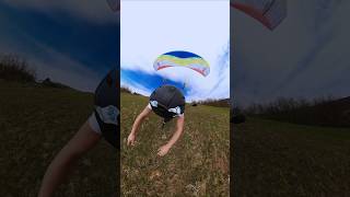 Who needs hands 🤣🪂 paragliding parapente gleitschirm insta360 nature naruto outdoors [upl. by Nikos34]