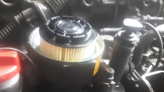 DAF XF euro 6  fuel filter installation [upl. by Waynant]